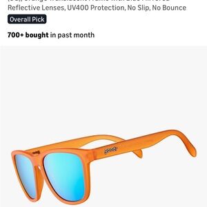 Goodr Orange Sunglasses with Blue Lenses